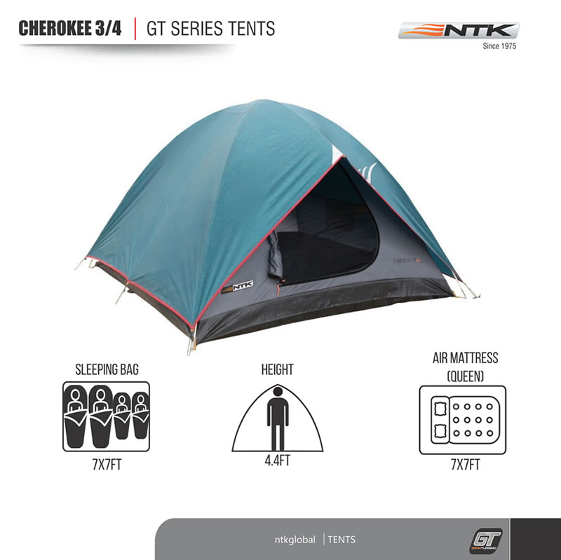 Cherokee GT 3/4 Family Camping Tent | NTK USA