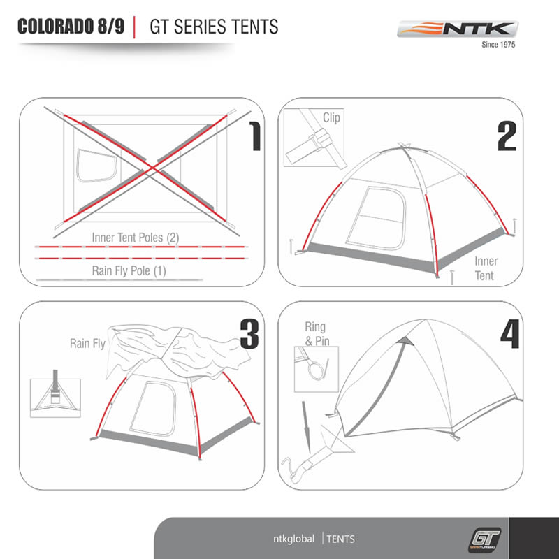 NTK Colorado GT 8/9 Person Dome Camping Tent