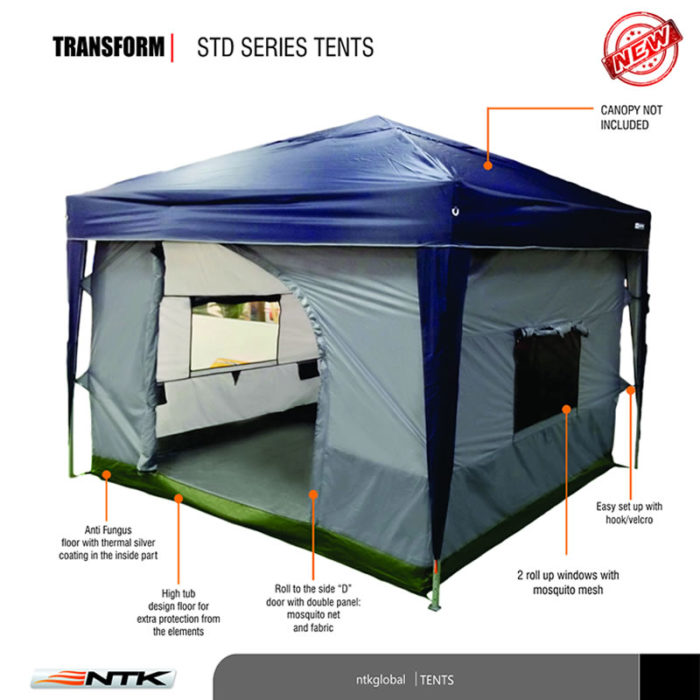 UNP Inner Tent for 10 x 10 Pop Up Canopy,Gazebo/Sewn-in Floor and Fully Vented Roof with1 Mesh Door & 3 Large Mesh Windows Easy Set Up Excluding Canopy Frame