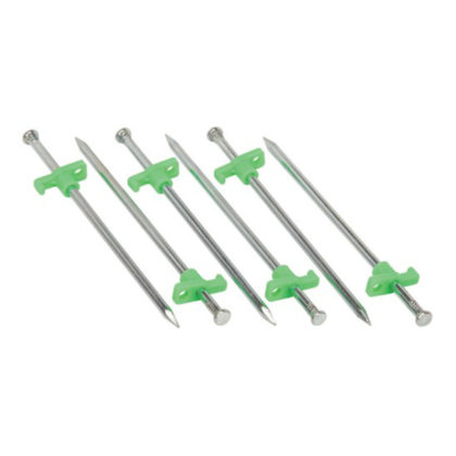 Sutekus 12 Forged Steel Tent Stakes Tent Pegs Heavy-Duty Garden Stakes 